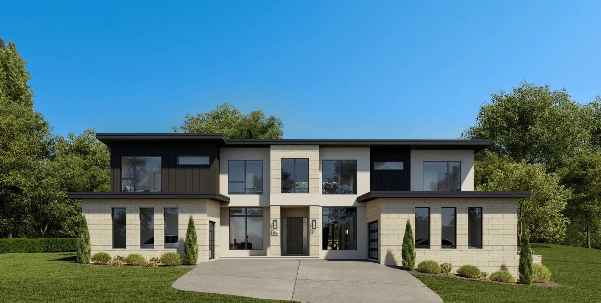 Blue Horizon Residence, a modern custom luxury home near Austin