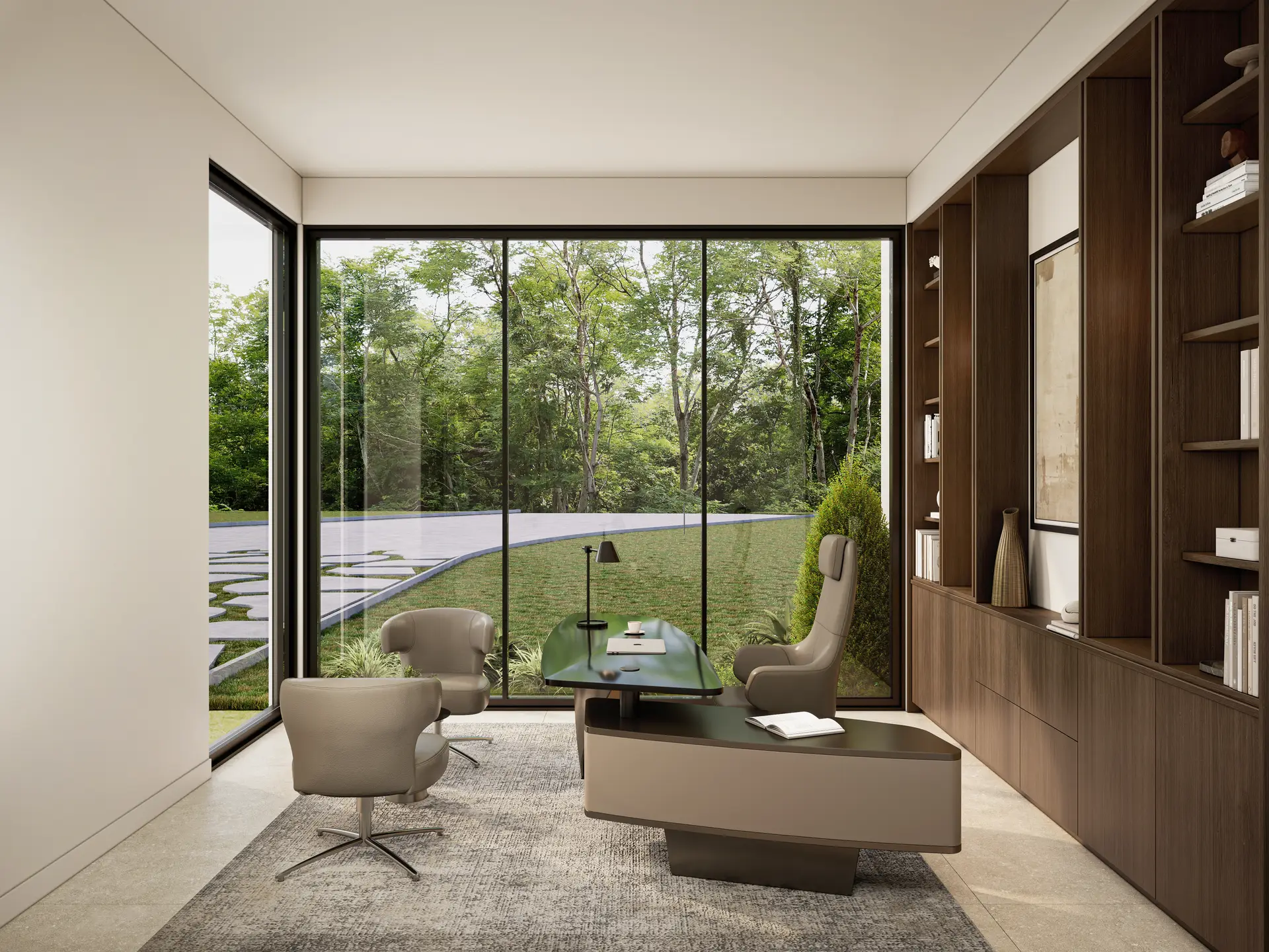 Private Home Office in a Multi-Generational Luxury Custom Home in Texas Private Home Office in a Multi-Generational Luxury Custom Home in Texas