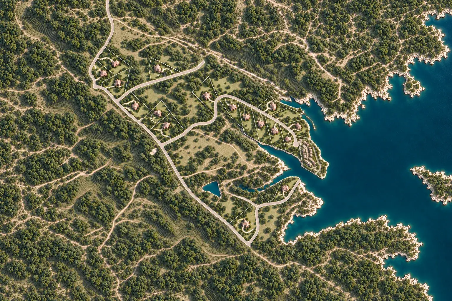 Riviera East site plan with lot outlines